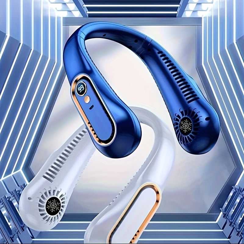 Ventilatore da collo USB ricaricabile per un raffreddamento potente e silenzioso – Perfetto per uso all'aperto e al chiuso