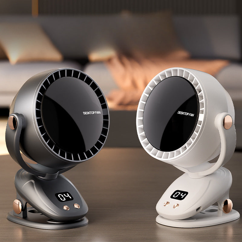 Ventilatore Portatile Senza Lama con Display Digitale – Silenzioso e Ricaricabile per Uso Interno ed Esterno