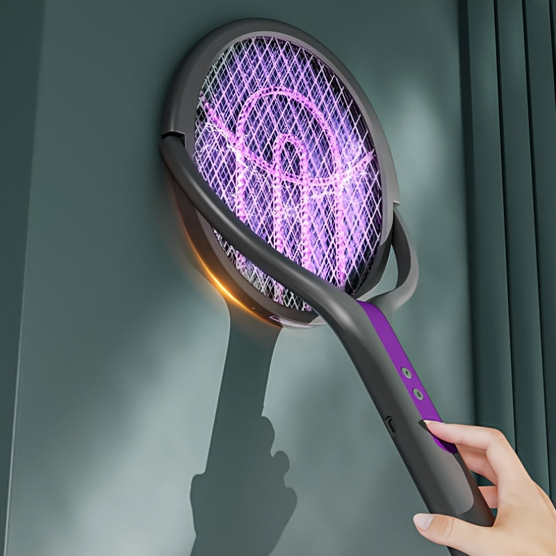 Zapper Elettrico Antizanzare Pieghevole – Ricaricabile con Manico Estensibile