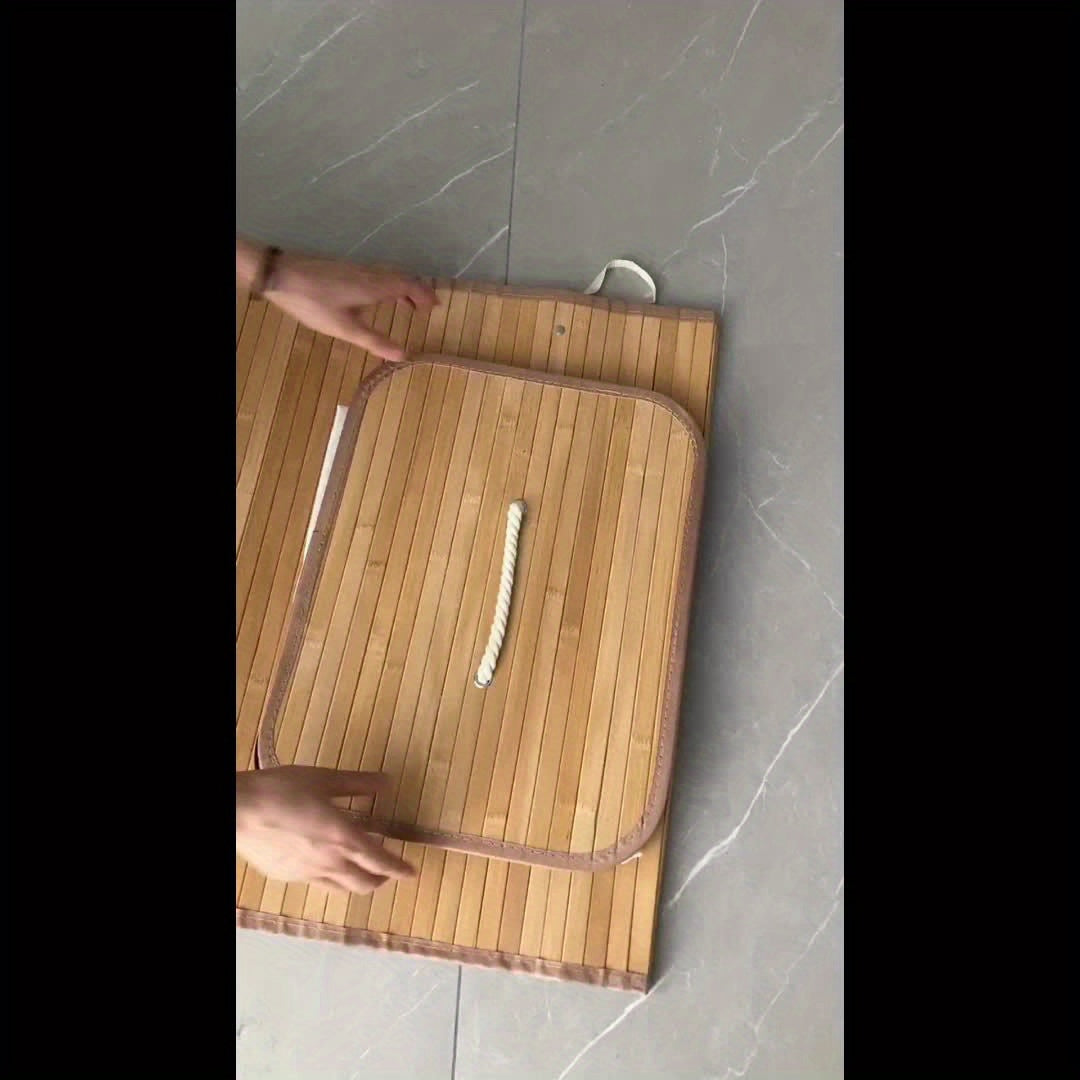 Cesto per la Biancheria in Bambù con Coperchio e Manici – Soluzione di Stoccaggio Salvaspazio Naturale