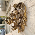 Metal Wall Decoration with Lion Head - Elegant and Strong