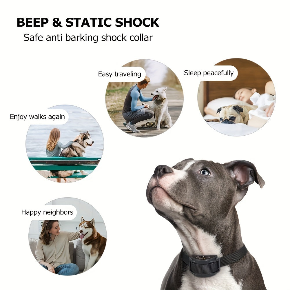 Collare per Cani Ricaricabile – Modalità Vibrazione e Beep per il Controllo del Comportamento
