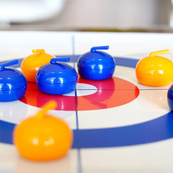 Gioco di Curling Miniaturizzato per Casa con Pietre Scivolose e Bastoni Magnetici