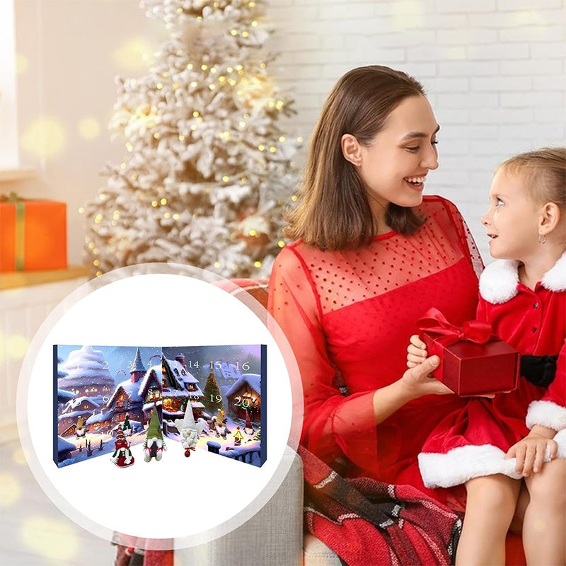 Calendario dell'Avvento FestiviChic Gnome | Calendario dell'Avvento Premium per Decorazioni Festive
