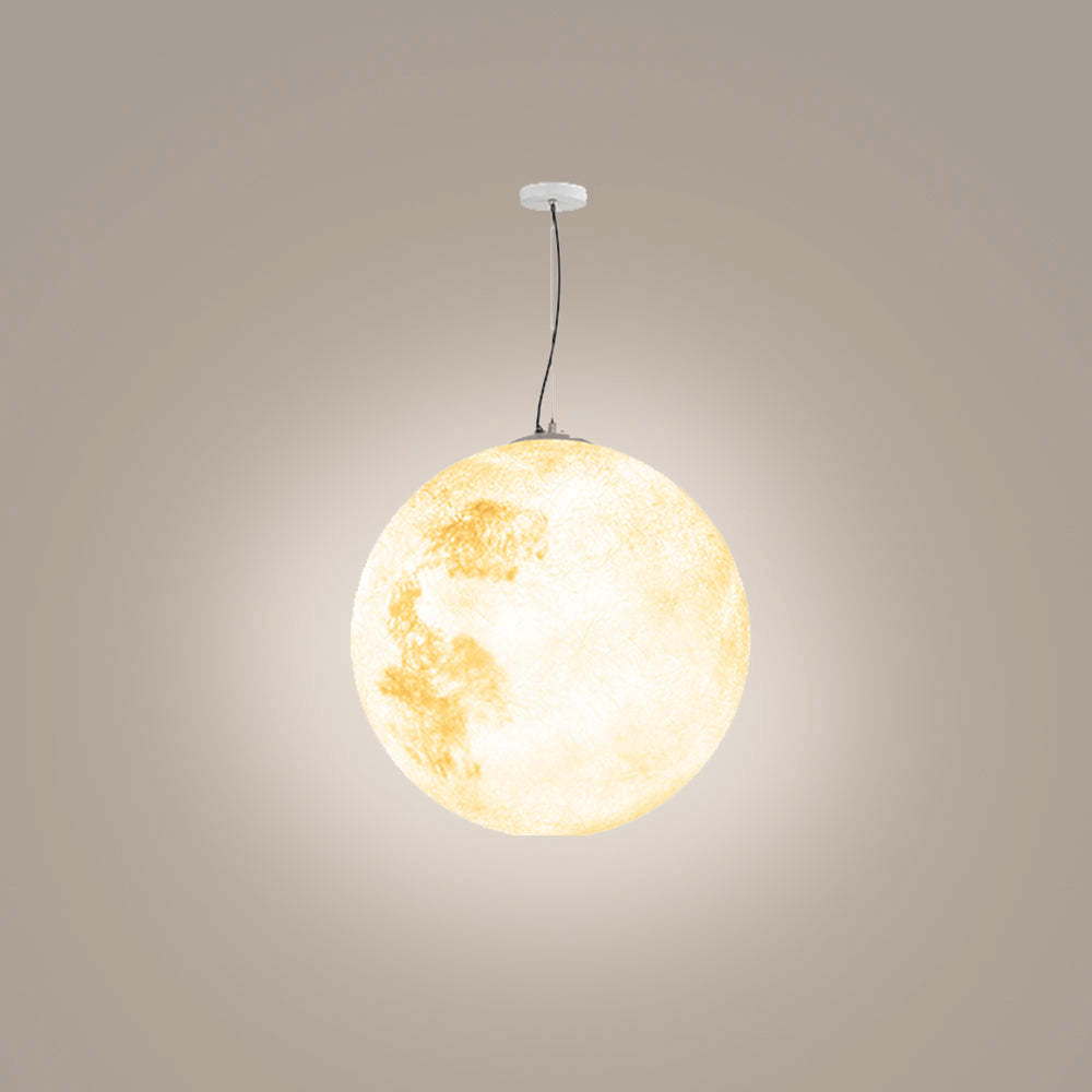 Lampada da esterno a sospensione LED - Metallo dorato e resina