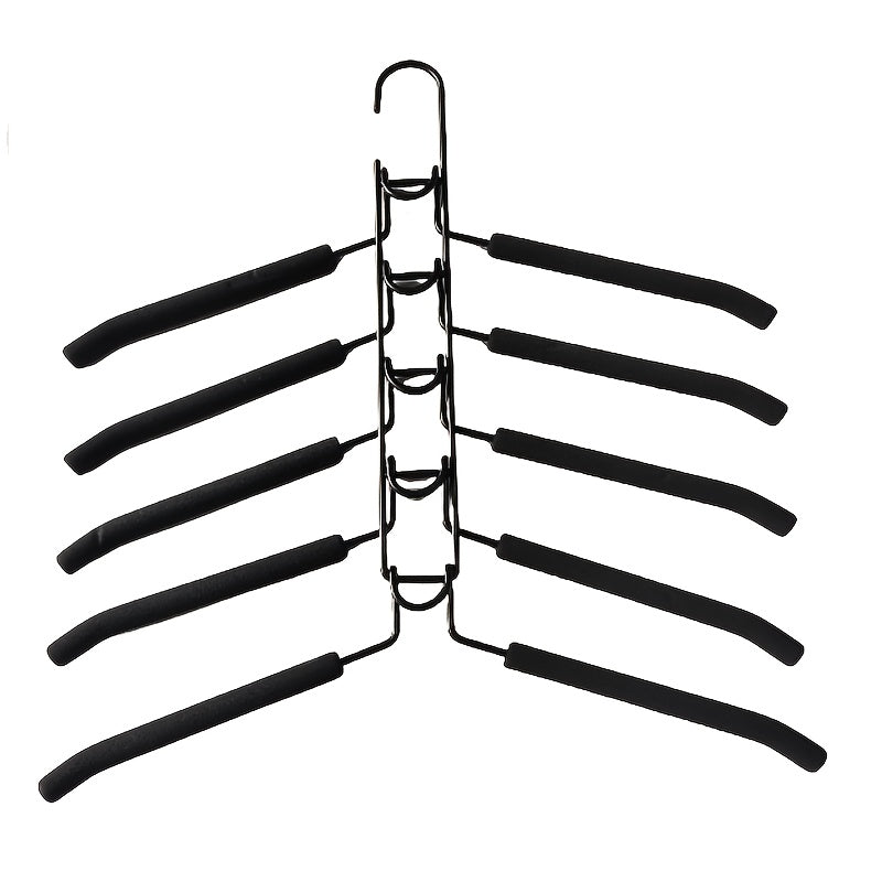 Set di Grucce Multi-Layer – Organizzatore Salvaspazio 5-in-1 con Pad Antiscivolo in Schiuma