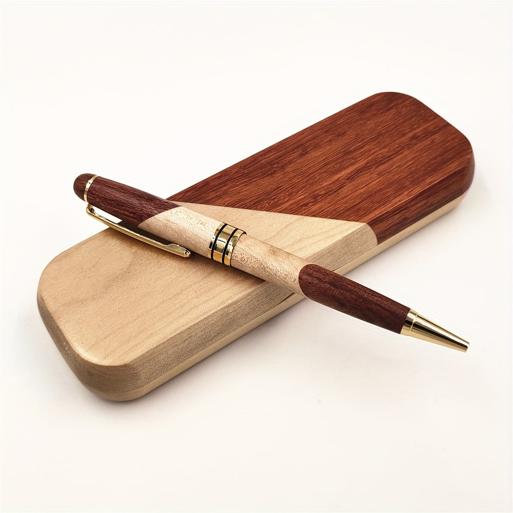 Scatola di Penna in Legno Premium con Penna a Sfera di Lusso – Elegante e Professionale