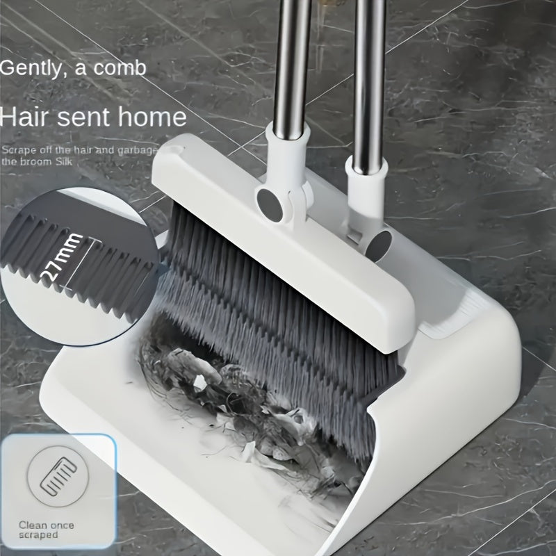 Set di Scopa e Paletta 3-in-1 Pieghevole – Soluzione Pratica per una Pulizia Veloce ed Efficiente