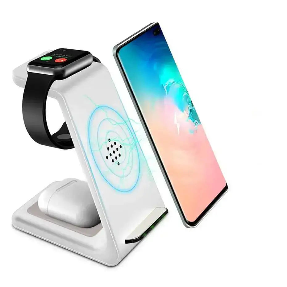 PowerNest Caricatore Wireless Stand da 20W | Dock di Ricarica Veloce per iPhone, AirPods e iWatch 8 7 6