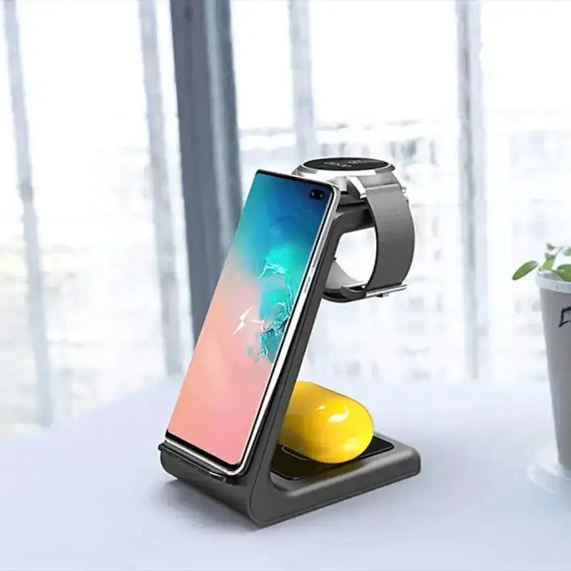 PowerNest Caricatore Wireless Stand da 20W | Dock di Ricarica Veloce per iPhone, AirPods e iWatch 8 7 6