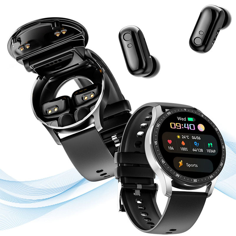 PrestigeTrack EchoWrist | Smartwatch con Auricolari Bluetooth per Monitoraggio Fitness e Salute