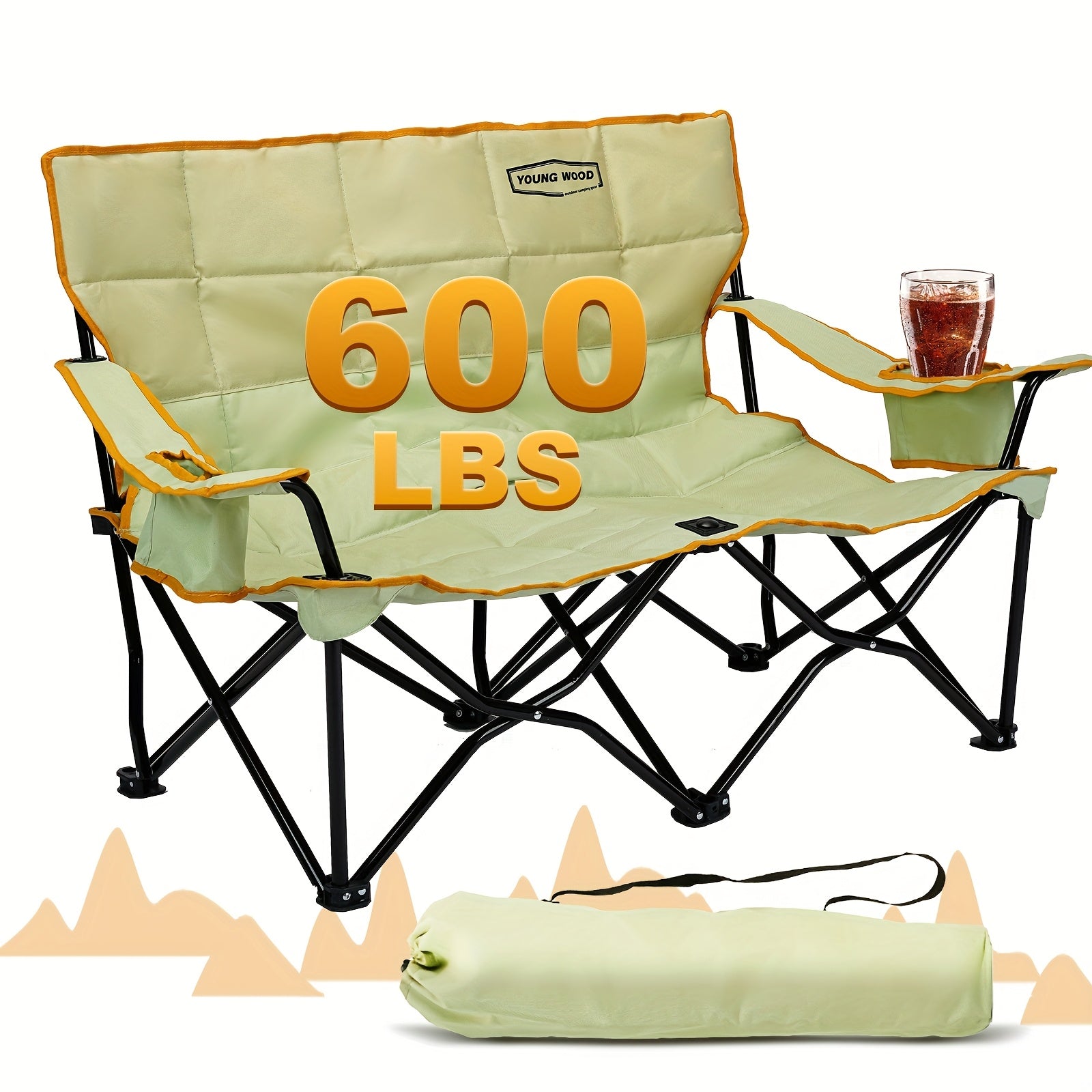 CampEase Loveseat Camping Chair – Comfort di Lusso per Due
