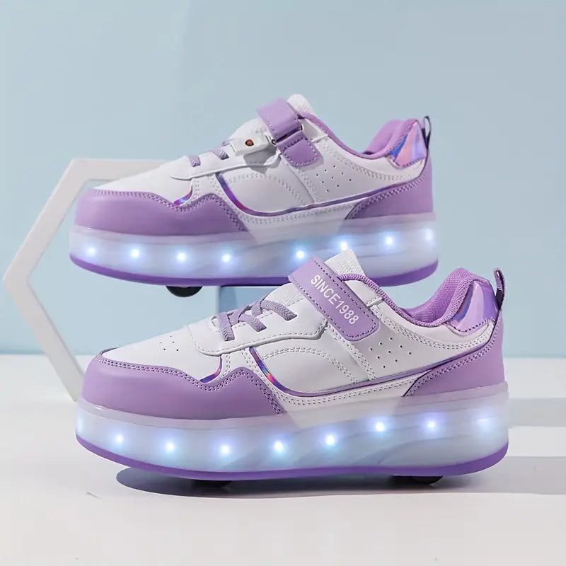 Scivola con Stile con Velo – Sneakers con Ruote e Suole Illuminanti