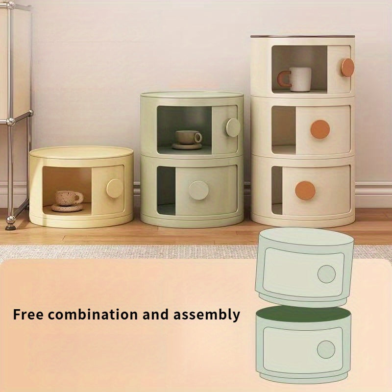 Tavolino da notte in acrilico LumiStack – Design moderno e pratico per lo stoccaggio