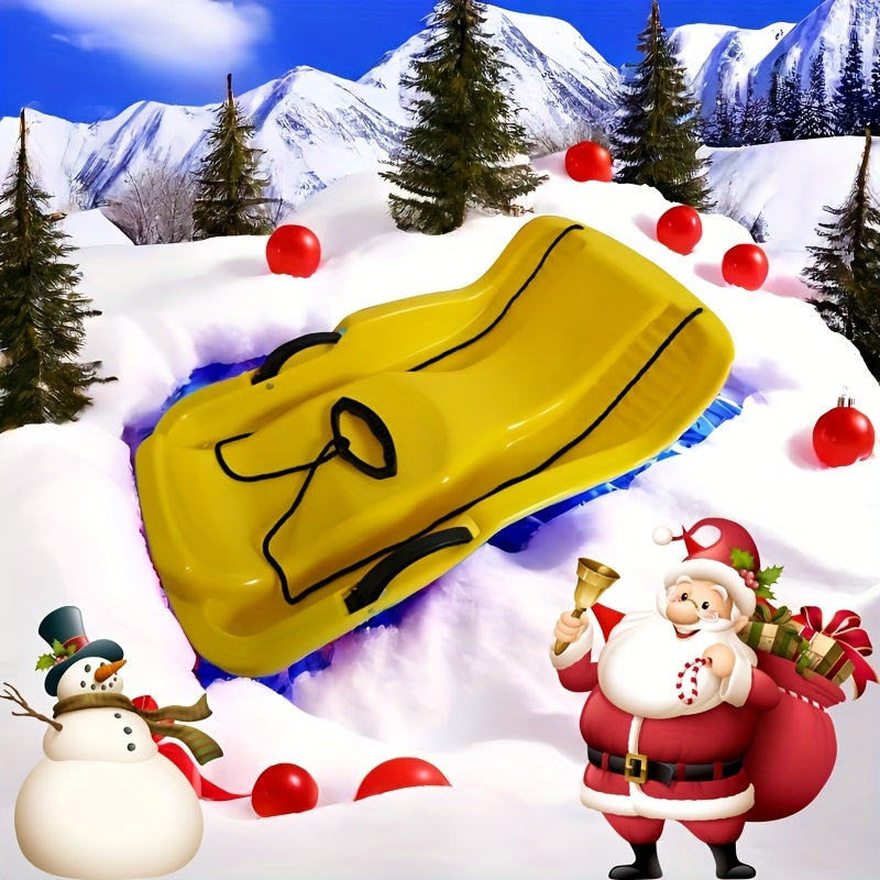 Sled da sci versatile con freno – Perfetto per neve, erba e ghiaccio, inclusa corda di traino