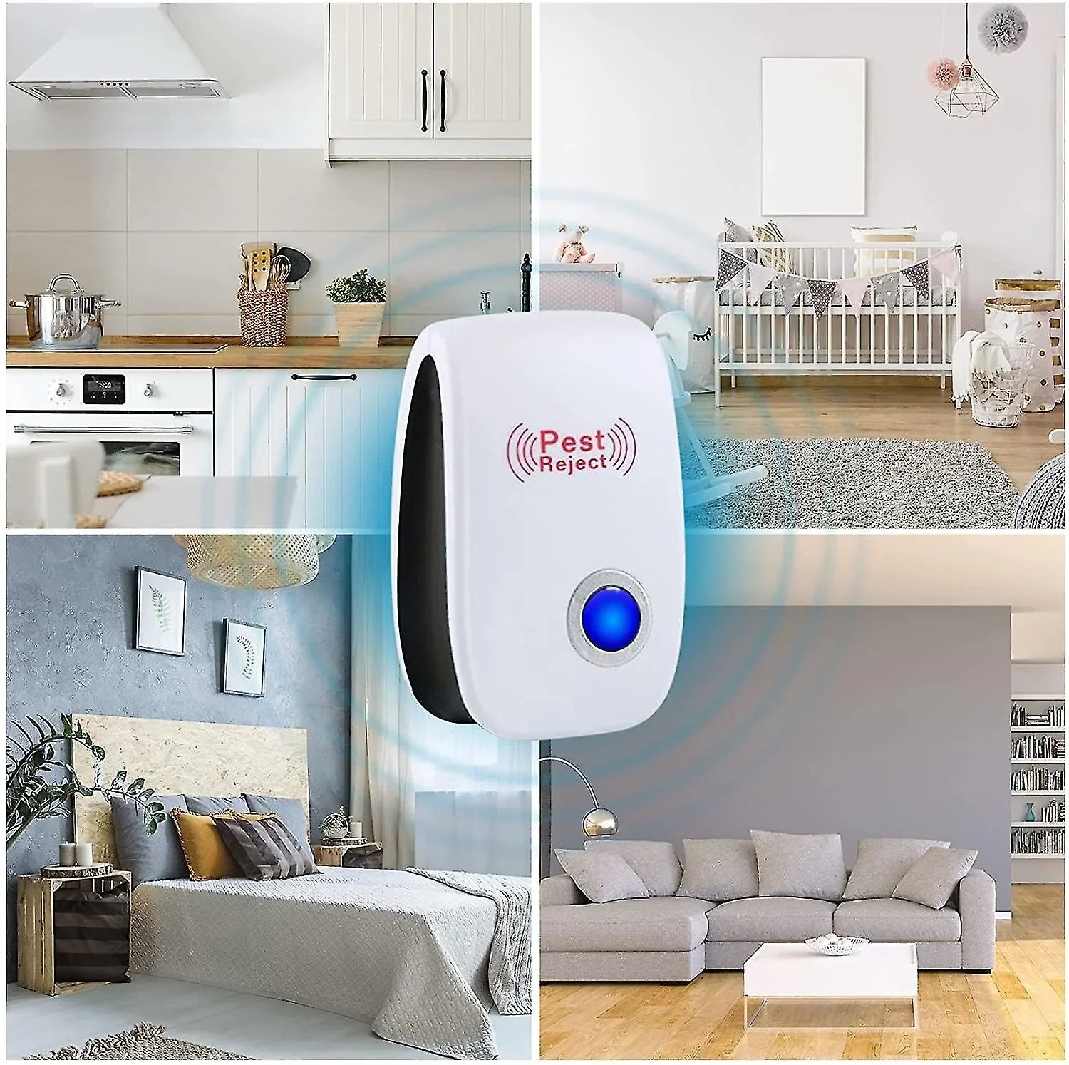 EcoShield Repellente Ultrasuoni per Parassiti | Protezione Senza Chimici per Insetti e Roditori