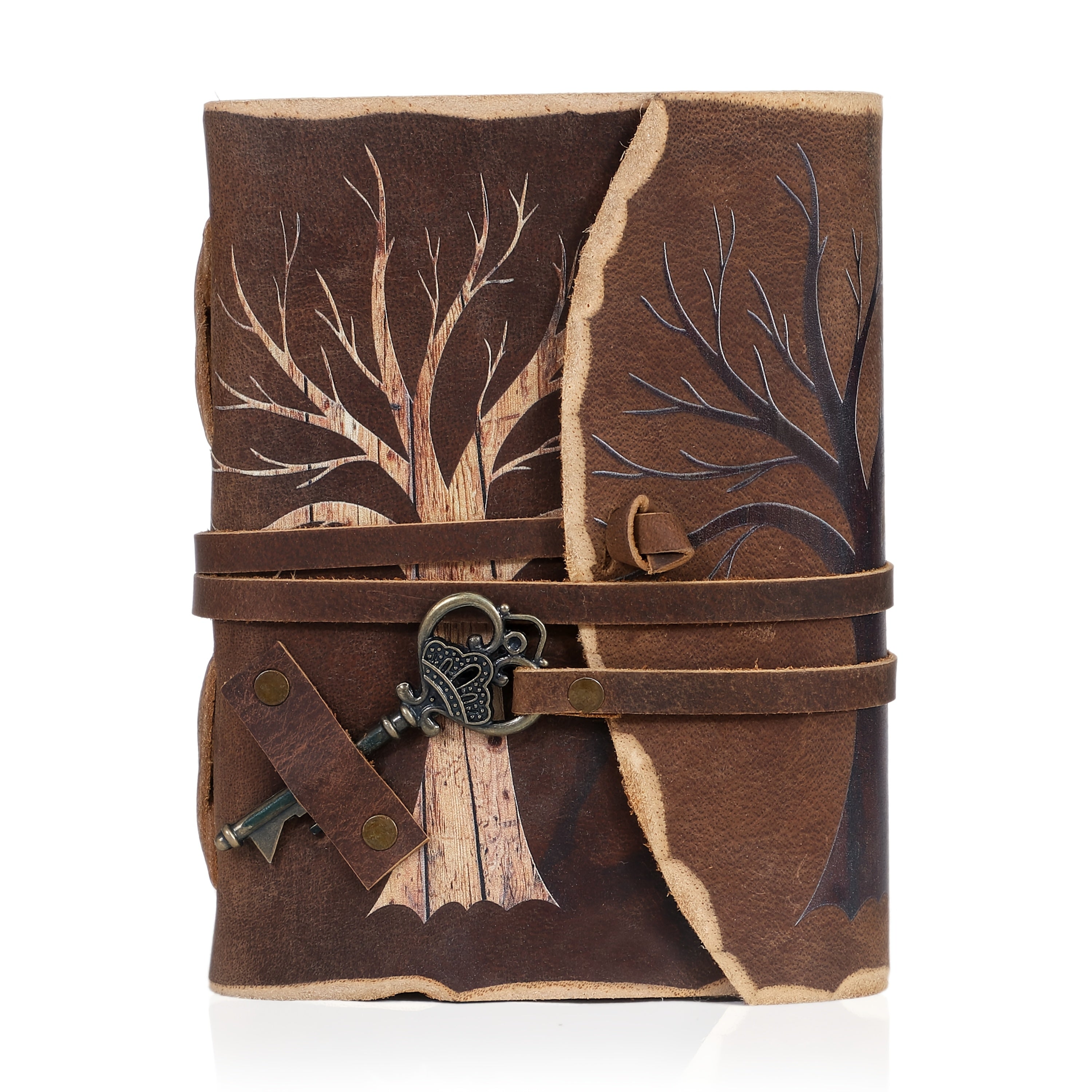 Quaderno Vintage Fatto a Mano con Aspetto in Pelle e Chiusura a Chiave – Per Menti Creative