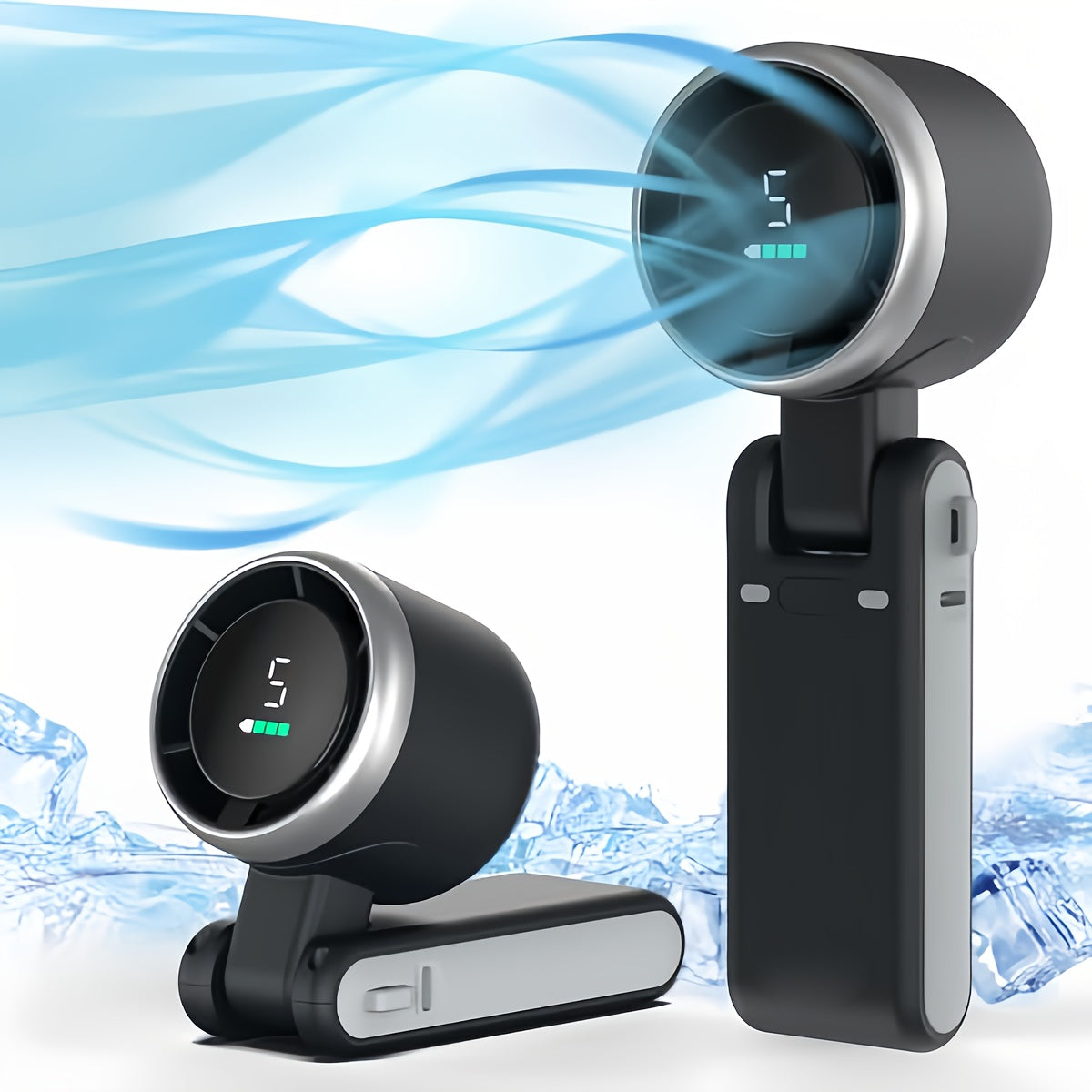 Ventilatore Portatile Turbo Compatto – Ricaricabile USB 3-in-1 con 5 Velocità