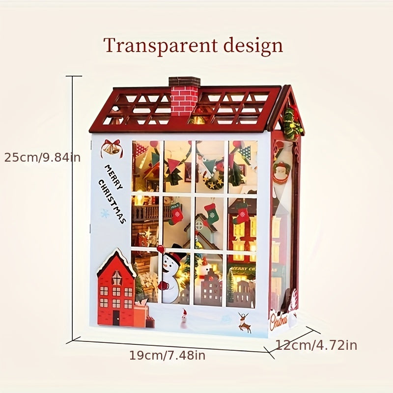 Casa di Natale Miniaturizzata Fai-da-Te – Set di Puzzle 3D per Decorazioni Natalizie e Festive