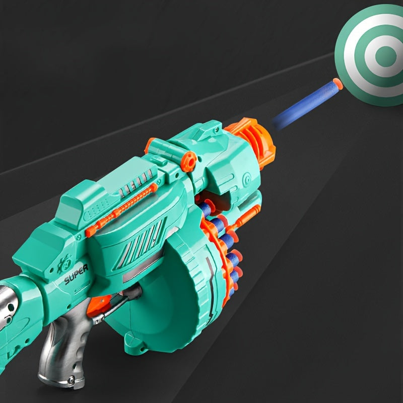 Blaster Automatico di Schiuma – Pistola Turchese con 40 Palline di Schiuma per Gioco Divertente