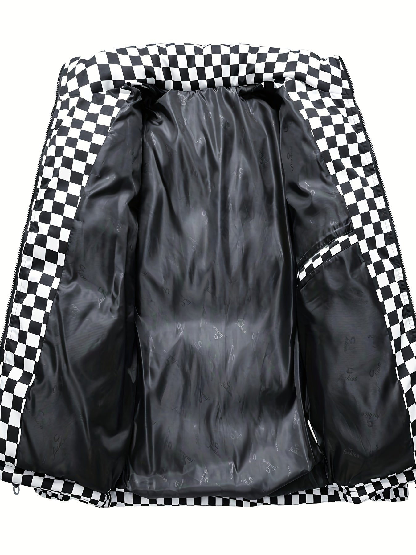 Giacca Piumino a Quadri Elegante per Uomini – Giacca Invernale Traspirante e Calda con Collo Alto