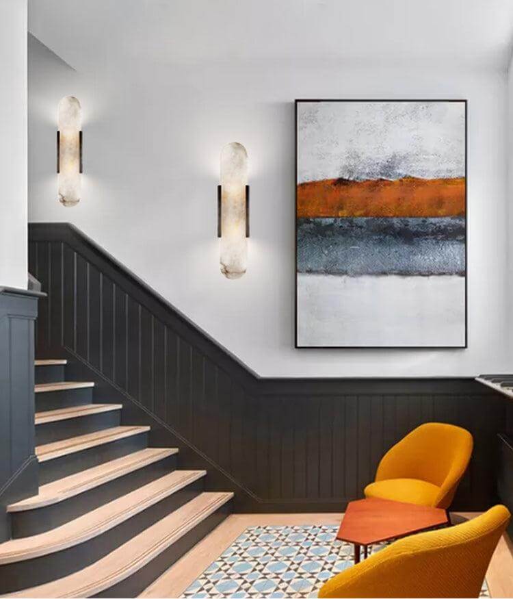 Lampada da Parete Moderna - Alabastro & Metallo