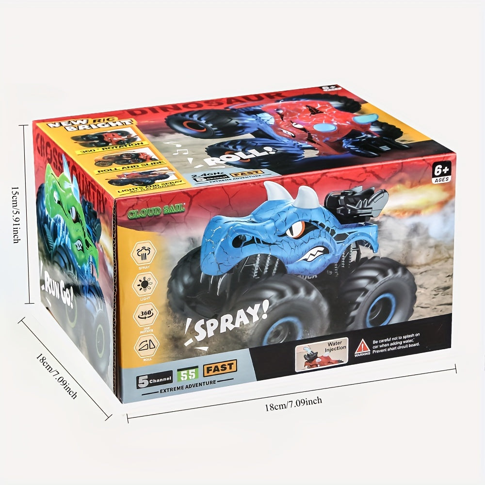 DinoBlaze Stunt Car - Spettacolare Monster Truck RC con Fumo e Luce