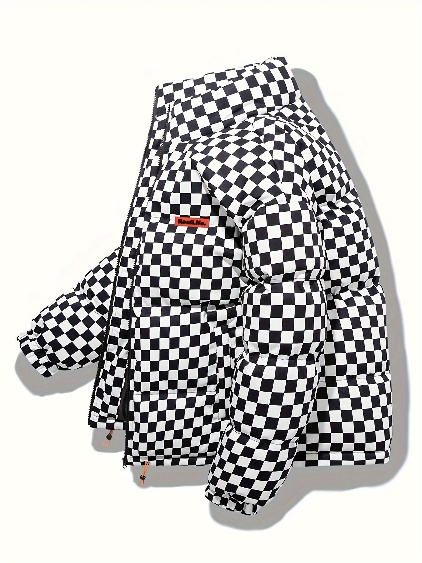 Giacca Piumino a Quadri Elegante per Uomini – Giacca Invernale Traspirante e Calda con Collo Alto