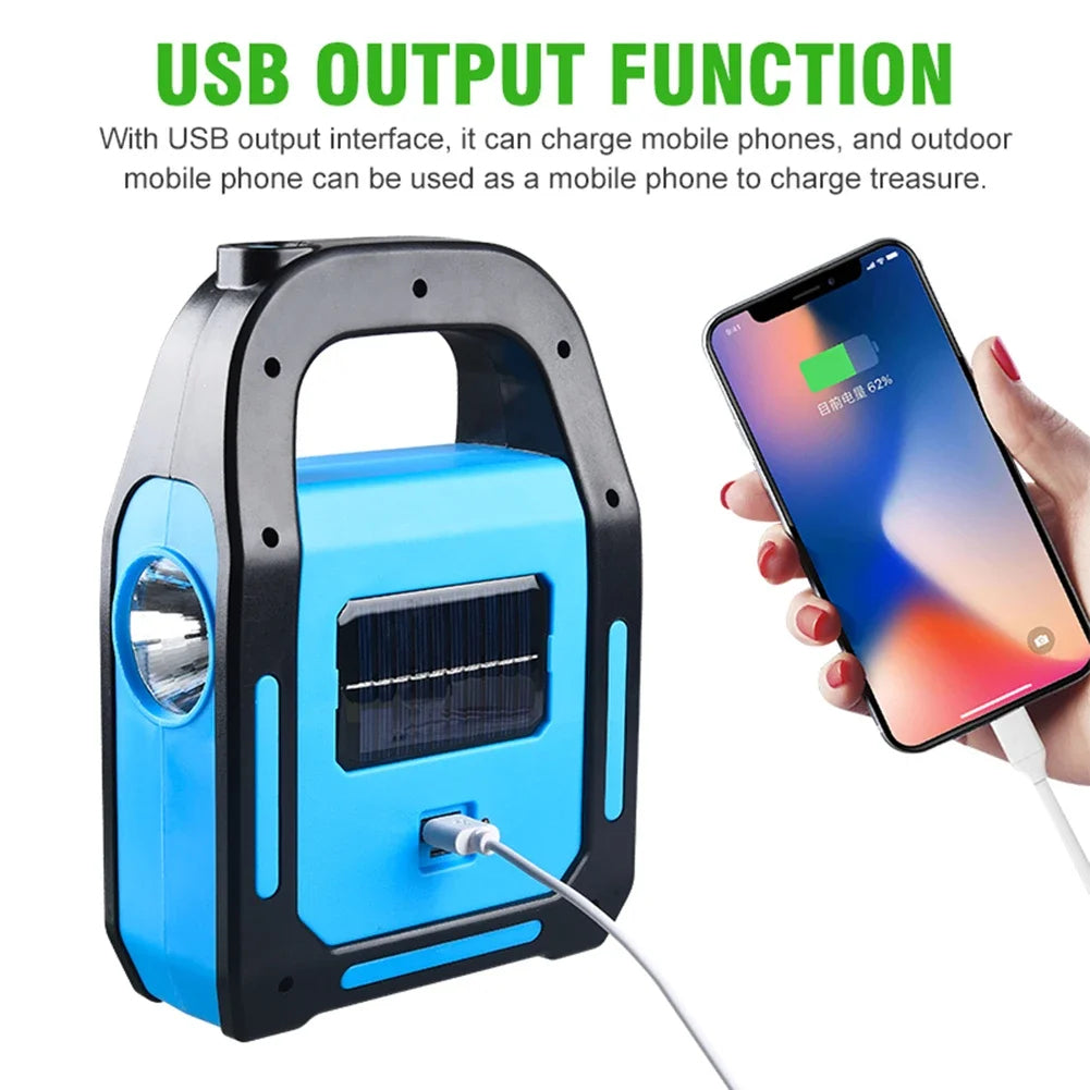 Lanterna da Campeggio Ricaricabile USB con Power Bank – SolarGlow