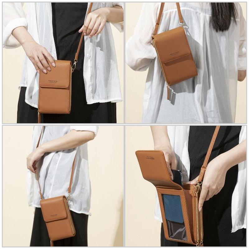 Borsa per Telefono Touchscreen con Funzione Portafoglio – Crossbody Compatta per Uso Quotidiano