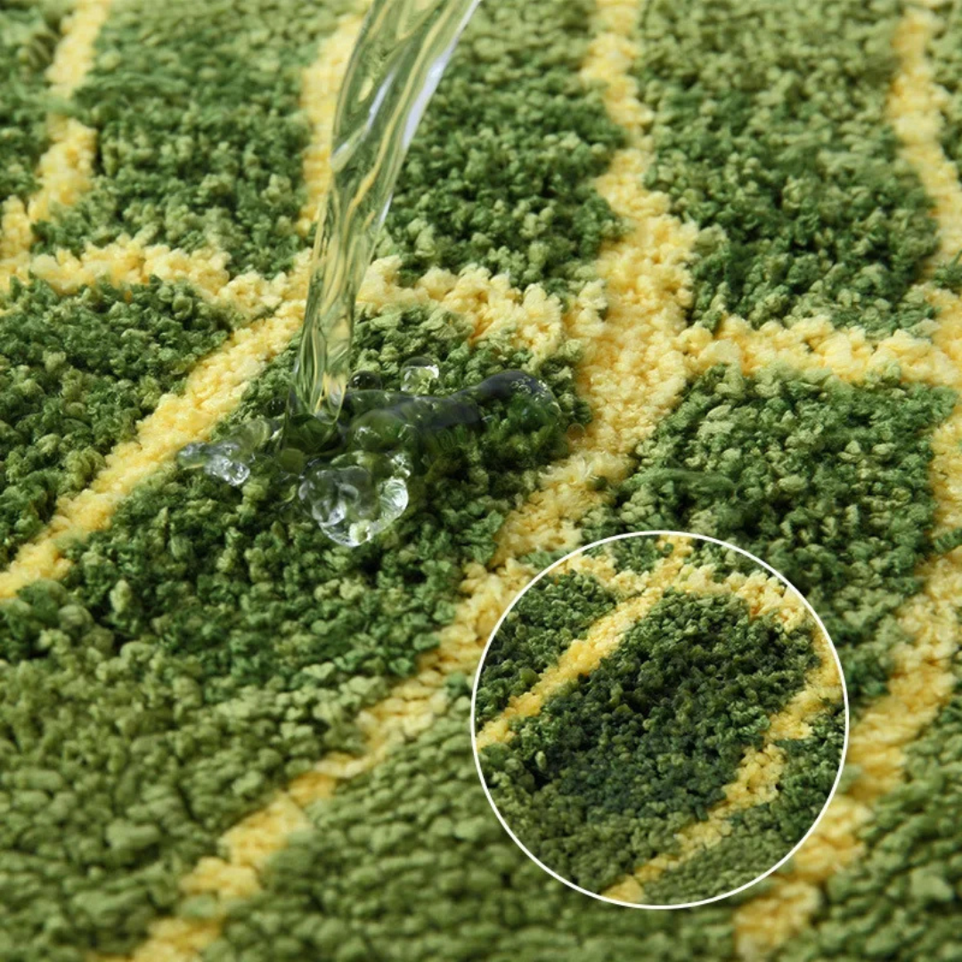 Tappetino da Bagno Deluxe LeafHaven | Tappeto Elegante con Assorbimento di Umidità e Tecnologia Antiscivolo