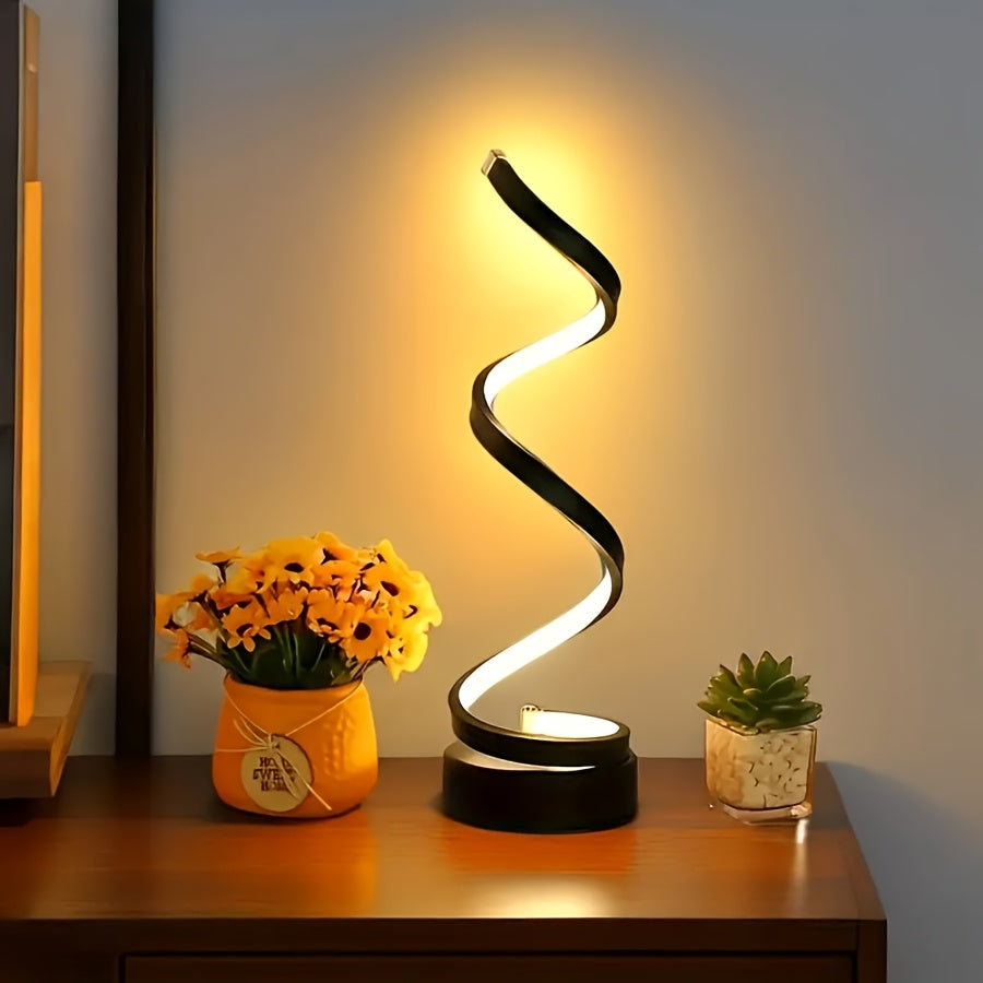 Lampada da Tavolo LED a Spirale – Illuminazione Moderna Dimmabile