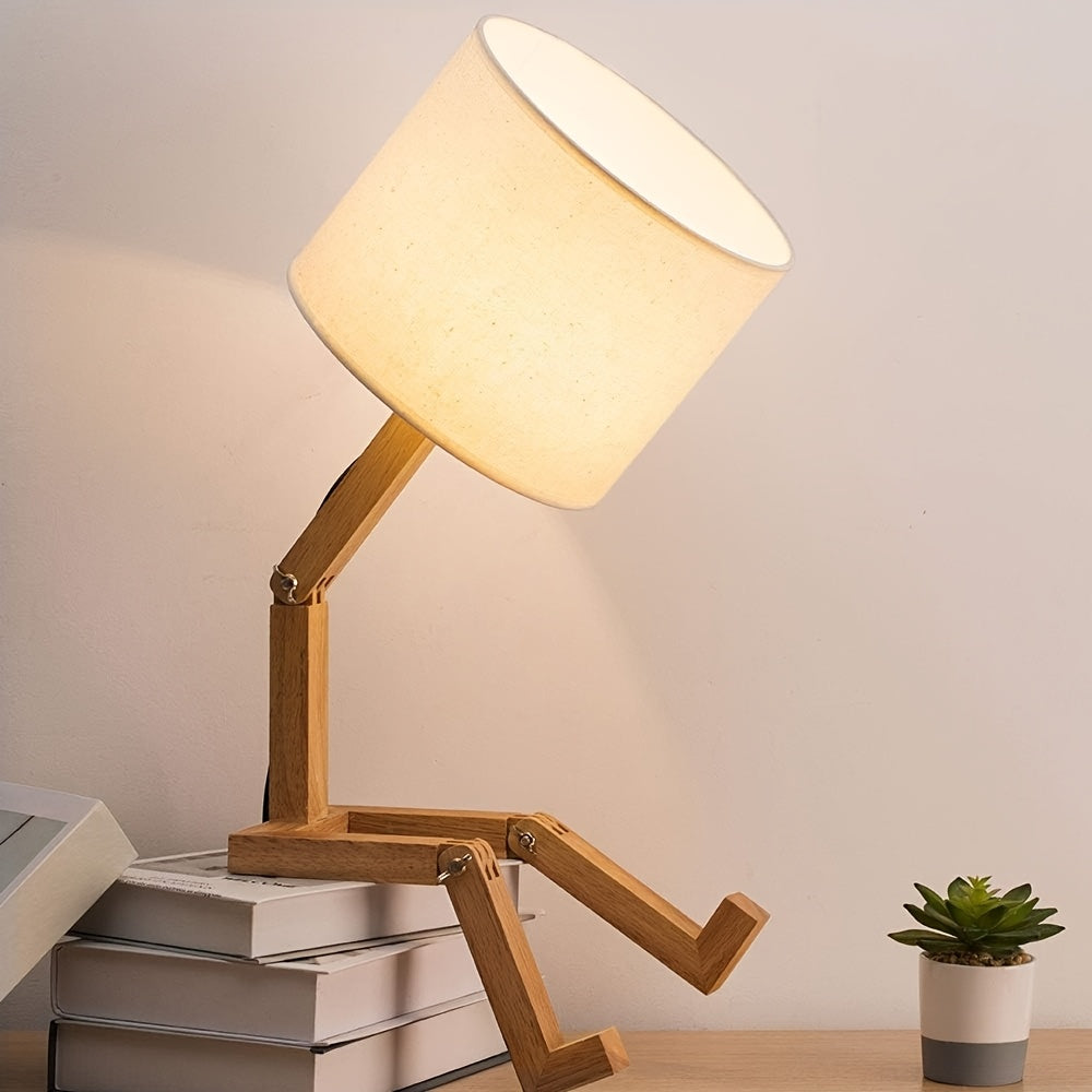 Lampada da Tavolo Moderna in Legno – Design Flessibile e Illuminazione Ambientale
