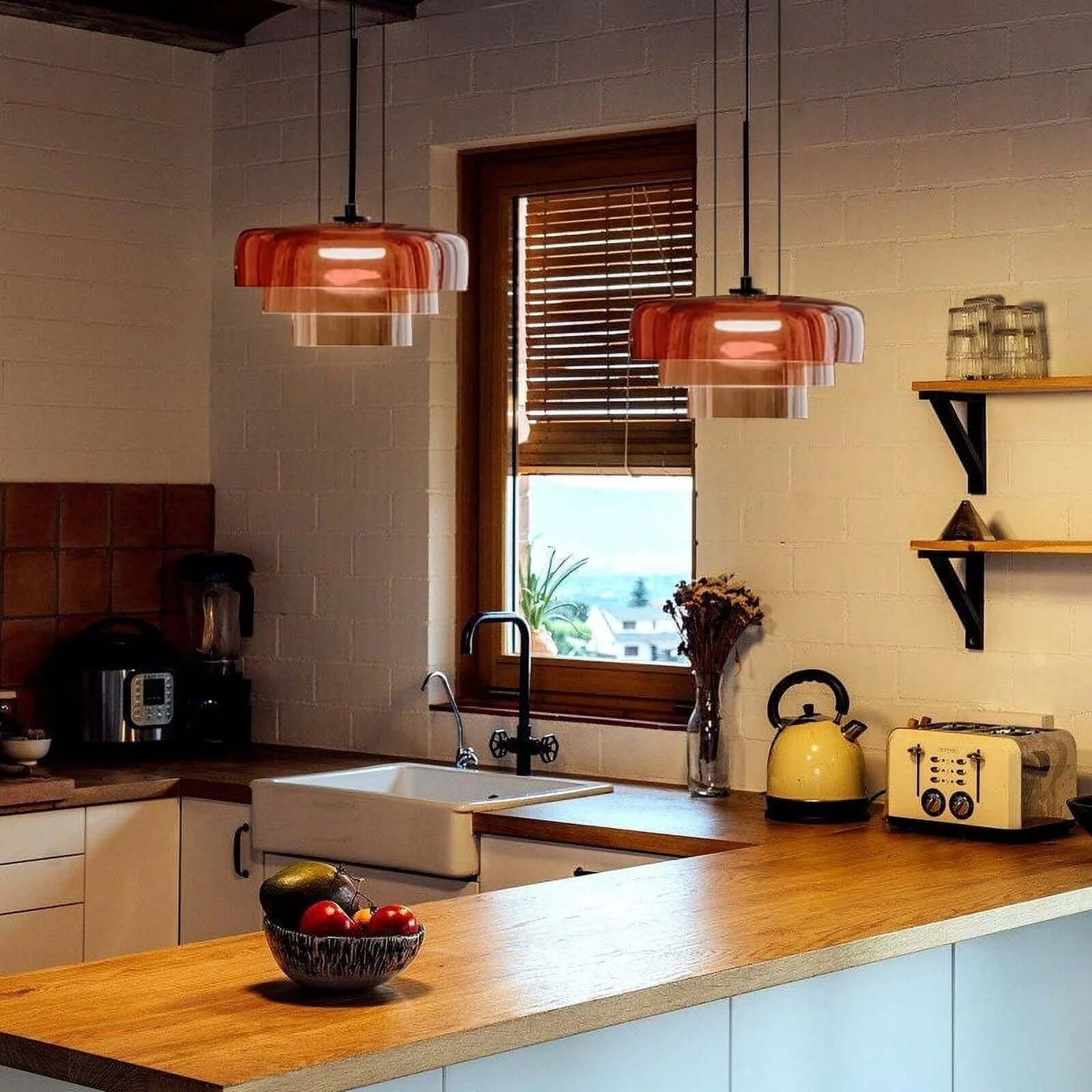 Lampada a sospensione in vetro norvegese - Design unico