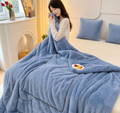 Ensemble de couverture et coussin doux et moelleux - Pour chaleur et confort