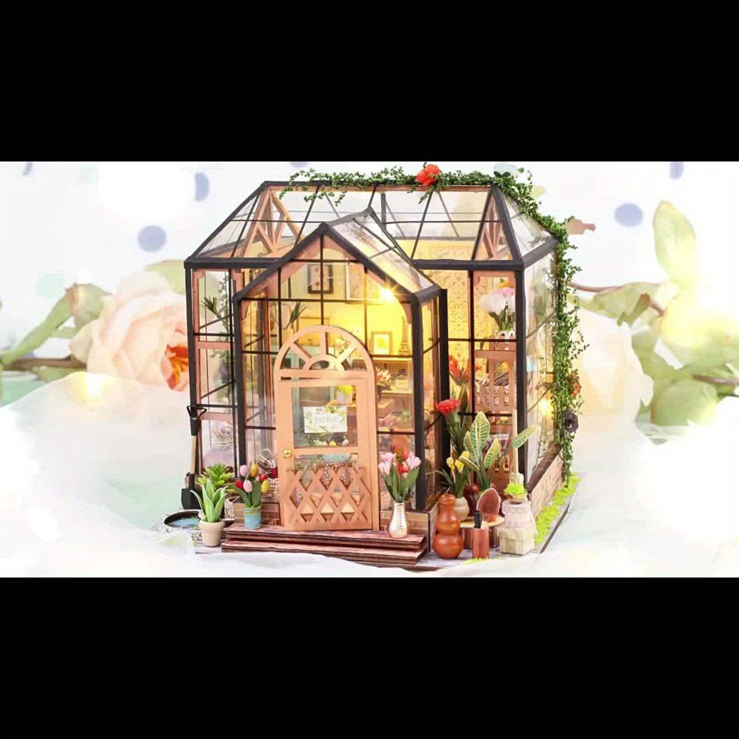 Miniatura Greenhouse Book Nook – Modello 3D Fai-da-te con Illuminazione LED