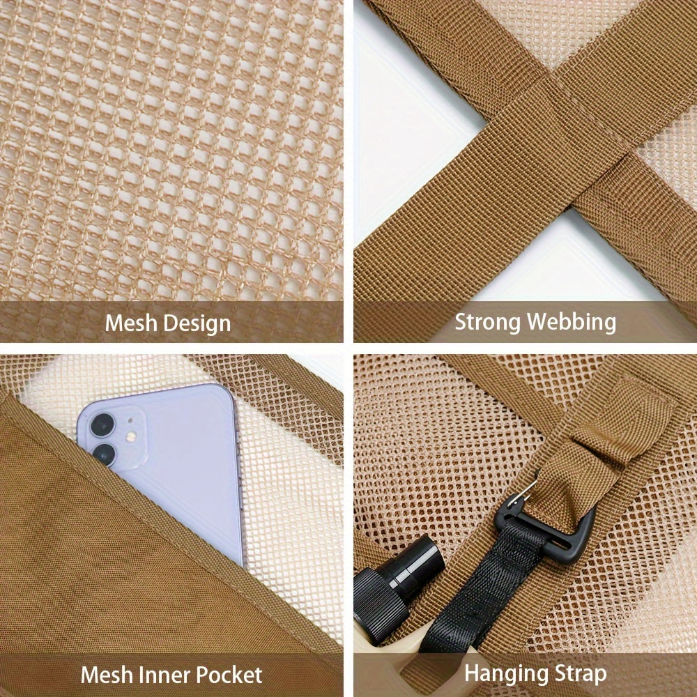 Borsa da Spiaggia in Rete Leggera e Spaziosa – Tote Pieghevole da 40L con Spallacci Fissi e Parte Superiore Aperta