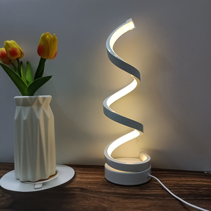 Lampada da Tavolo LED a Spirale – Illuminazione Moderna Dimmabile