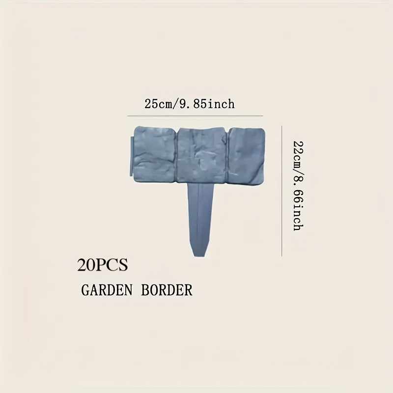 Set di Bordo Giardino in Aspetto Pietra – Pratico e Decorativo