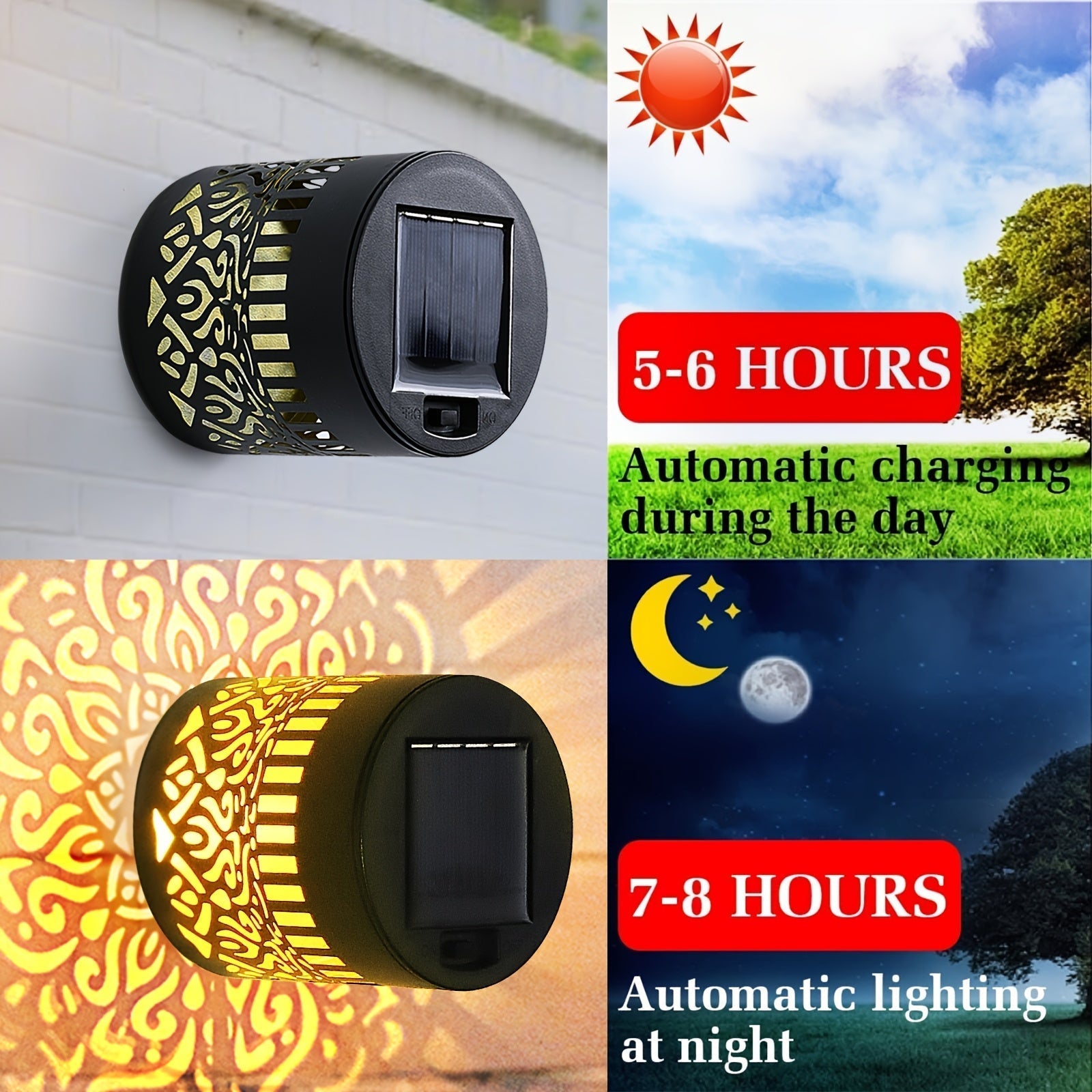 SolarGlow Duo Illuminazione da Parete Esterno – Elegante e Resistente alle Intemperie