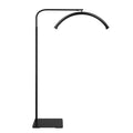 Lampadaire Zecoxol Arc pour Salon, Lampadaire Moderne avec Télécommande, Lampadaire en Cristal Noir Dimmerable