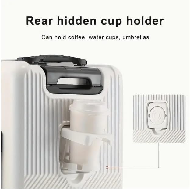 Bagaglio a mano rigido da 50,8 cm con portabicchieri, porta USB e lucchetto TSA