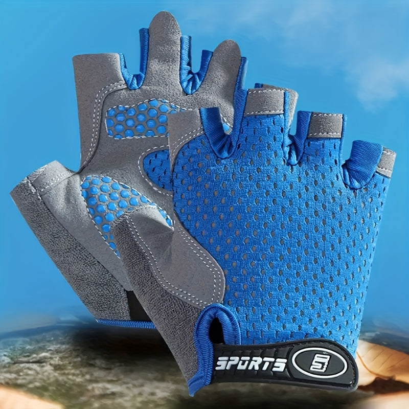 Guanti a Mezzo Dito per Ciclismo e Attività all'Aperto – Design Traspirante e Antiscivolo
