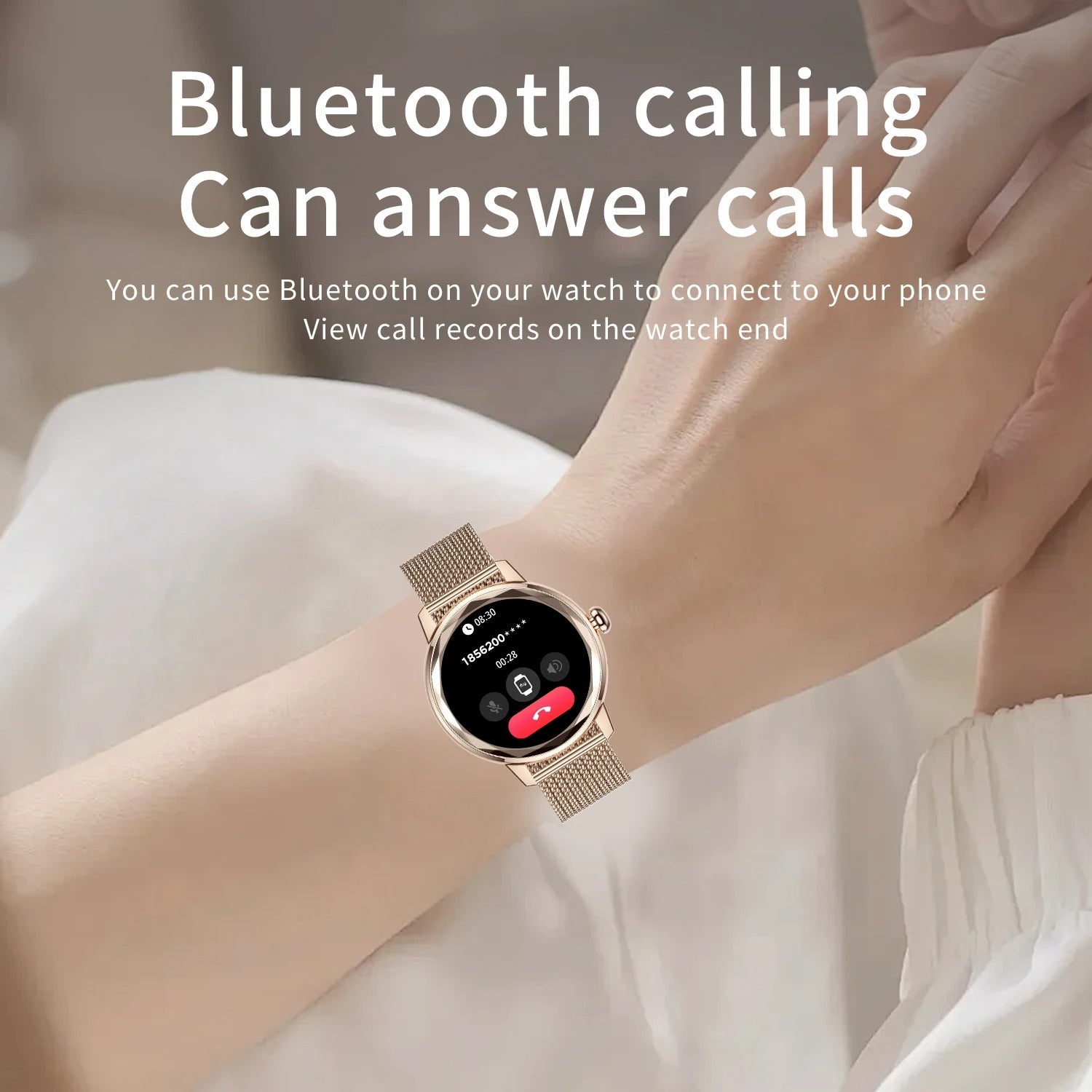 Orologio Smart da Donna Smart Gold – Orologio Sportivo di Lusso in Acciaio Inossidabile