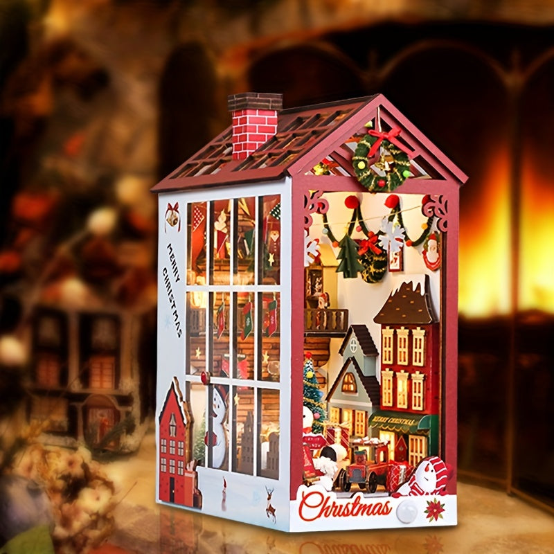 Casa di Natale Miniaturizzata Fai-da-Te – Set di Puzzle 3D per Decorazioni Natalizie e Festive