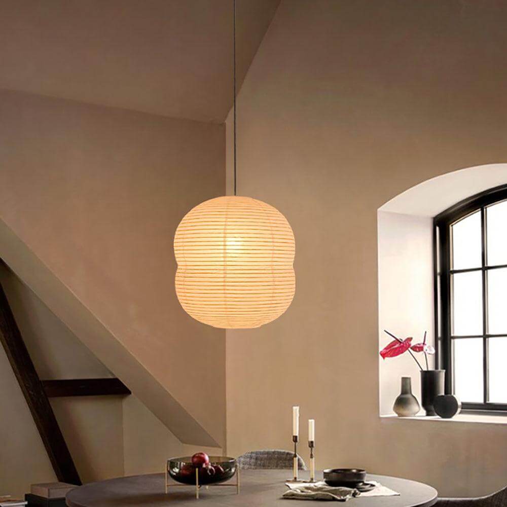 Mini Lampada a Sospensione in Carta di Riso - Atmosferica
