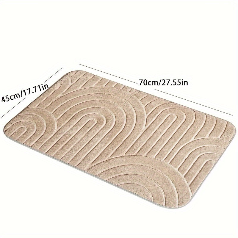 Tappetino da Bagno Geometrico Antiscivolo – Confortevole e Stile per il Tuo Bagno