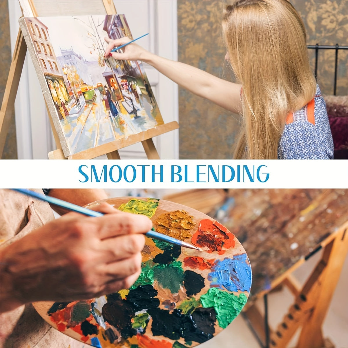 Set di Colori Acrilici – 28 Pezzi, Inclusi 18 Colori di Vernice Acrilica e 10 Pennelli