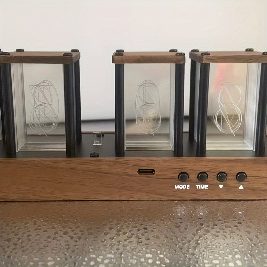 Orologio a Tubo Retro Moderno – Orologio Digitale RGB LED per Decorazioni Interne Uniche