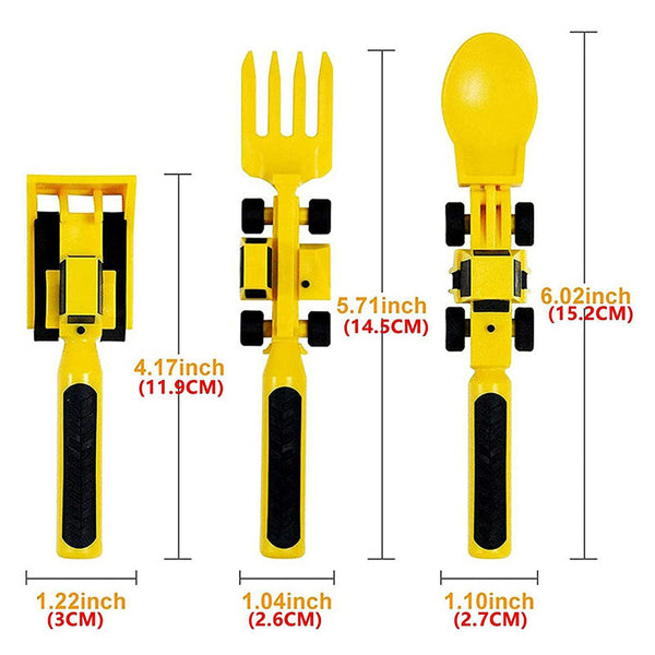 Set di Posate per Bambini Bulldozer - ConstructoFork